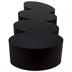 Noir Furniture Coffee Tables Noir Semyon Coffee Table, Black Steel