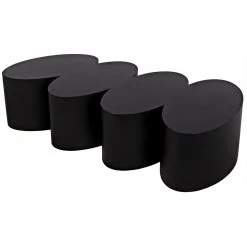 Noir Furniture Coffee Tables Noir Semyon Coffee Table, Black Steel