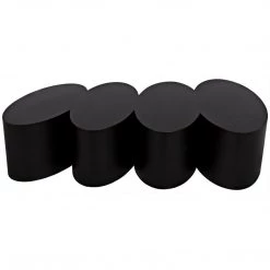 Noir Furniture Coffee Tables Noir Semyon Coffee Table, Black Steel