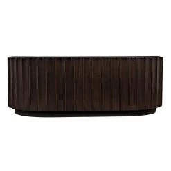 Noir Furniture Noir Fluted Coffee Table, Pale With Light Brown Trim Coffee Tables