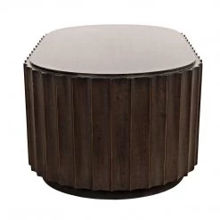 Noir Furniture Noir Fluted Coffee Table, Pale With Light Brown Trim Coffee Tables