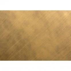 Noir Furniture Noir Amboss Coffee Table, Black Metal, Aged Brass Finish Coffee Tables