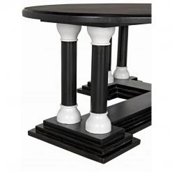 Noir Furniture Noir Desoto Coffee Table, Hand Rubbed Black And Solid White Coffee Tables