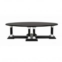 Noir Furniture Noir Desoto Coffee Table, Hand Rubbed Black And Solid White Coffee Tables