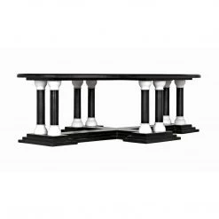 Noir Furniture Noir Desoto Coffee Table, Hand Rubbed Black And Solid White Coffee Tables