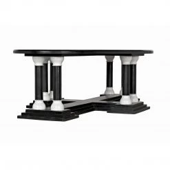 Noir Furniture Noir Desoto Coffee Table, Hand Rubbed Black And Solid White Coffee Tables