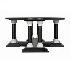 Noir Furniture Noir Desoto Coffee Table, Hand Rubbed Black And Solid White Coffee Tables