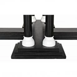 Noir Furniture Noir Desoto Coffee Table, Hand Rubbed Black And Solid White Coffee Tables