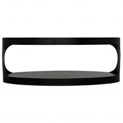 Noir Furniture Eclipse Oval Coffee Table, Black Metal Coffee Tables