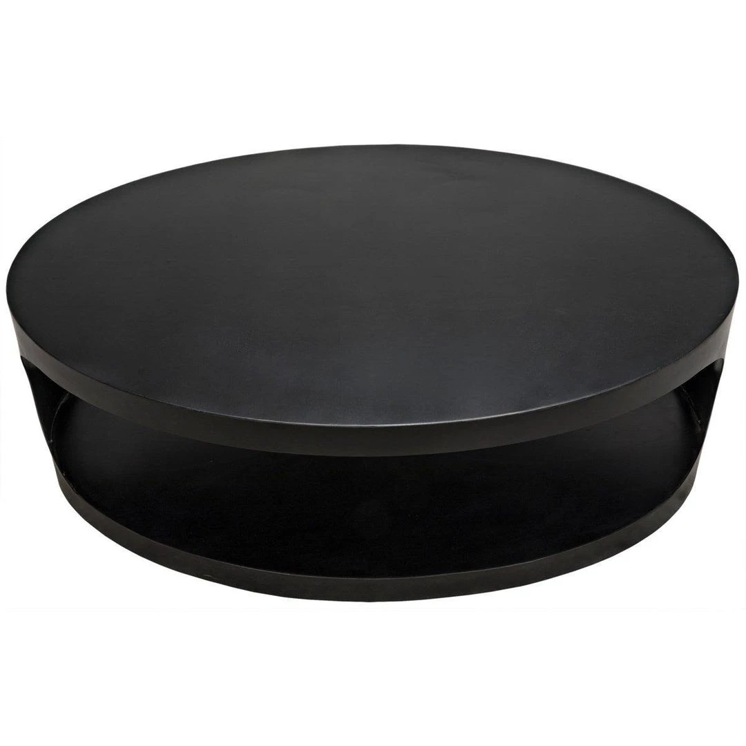 Noir Furniture Eclipse Oval Coffee Table, Black Metal Coffee Tables