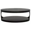 Noir Furniture Eclipse Oval Coffee Table, Black Metal Coffee Tables
