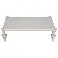 Noir Furniture Noir Graff Coffee Table, Solid White Coffee Tables