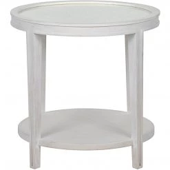 Noir Furniture Accent Tables Noir Imperial Side Table White