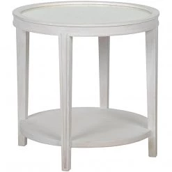 Noir Furniture Accent Tables Noir Imperial Side Table White