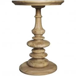 Noir Furniture Noir Old Elm Pedestal Side Table
