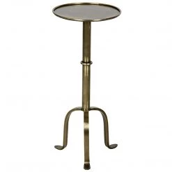 Accent Tables Noir Furniture Tini Side Table, Antique Brass