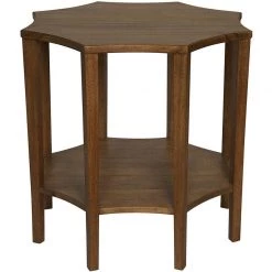 Noir Furniture Noir Ariana Side Table, Dark Walnut
