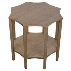 Noir Furniture Accent Tables Noir Ariana Side Table, Washed Walnut