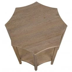 Noir Furniture Accent Tables Noir Ariana Side Table, Washed Walnut