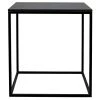 Accent Tables Noir Furniture Landon Side Table, Black Metal With Marble
