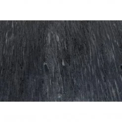 Noir Furniture Alonzo Side Table, Black Metal With Marble Accent Tables