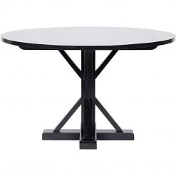 Noir Furniture Criss-Cross Round Table, 48