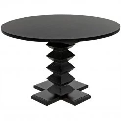 Noir Furniture Noir Zig-Zag Base Dining Table, Pale