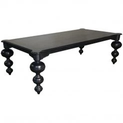 Noir Furniture Noir Claudio Dining Table, Black