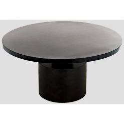 Noir Furniture Marlow Dining Table, Black Metal