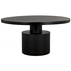 Noir Furniture Marlow Dining Table, Black Metal