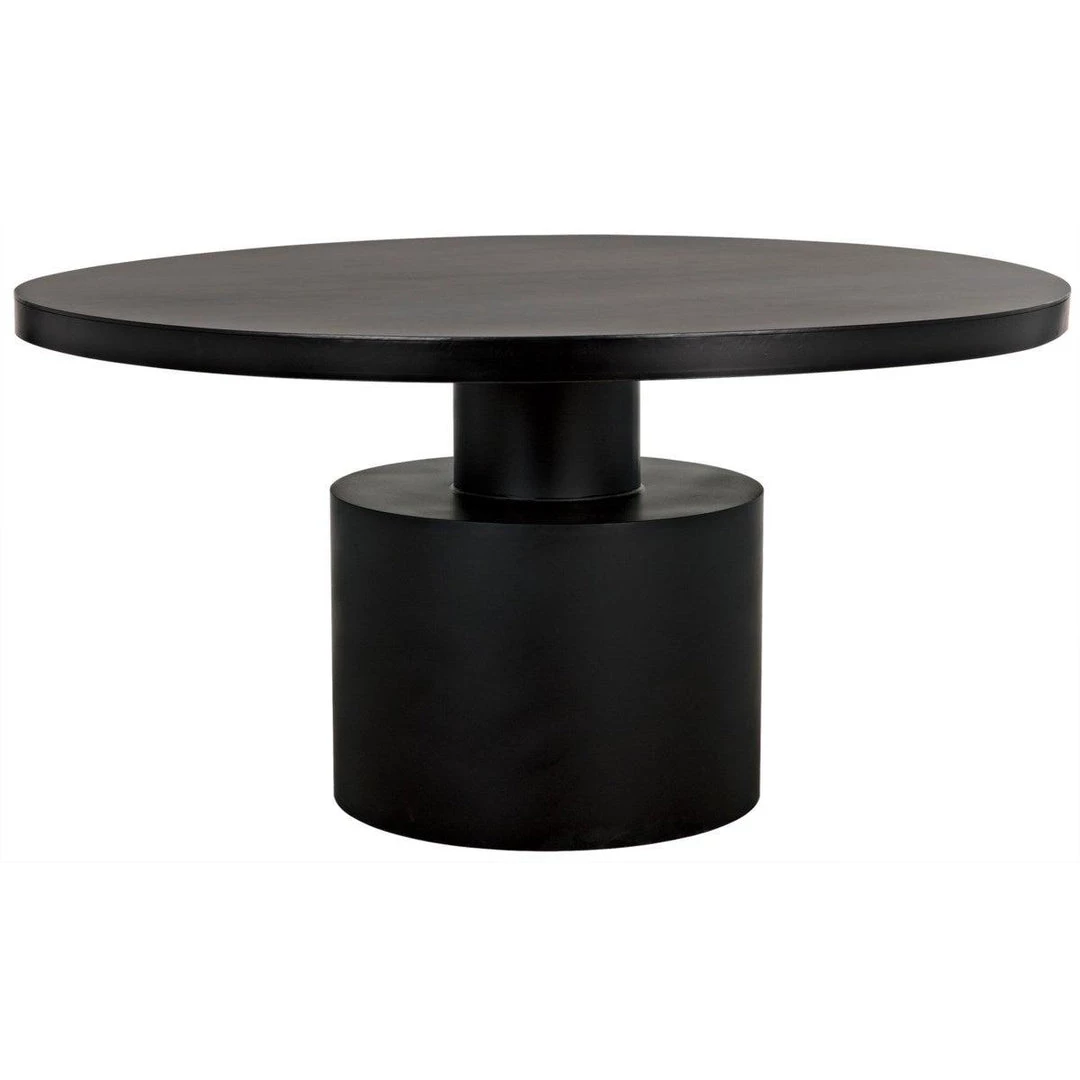 Noir Furniture Marlow Dining Table, Black Metal