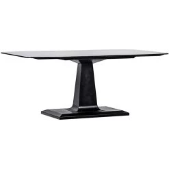 Noir Furniture Amboss Dining Table, Black Metal Dining Tables