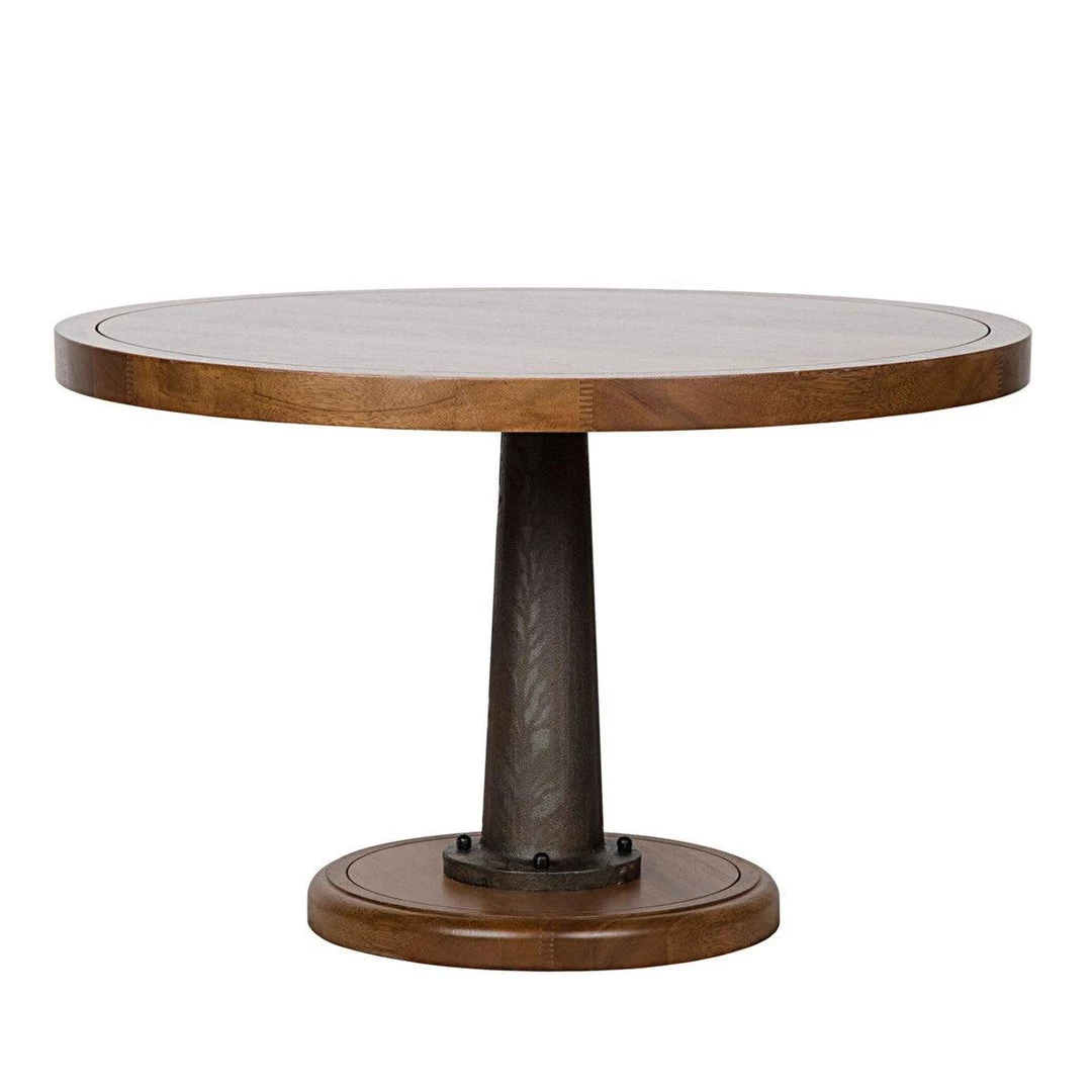 Noir Furniture Yacht Dining Table With Cast Pedestal, 48"