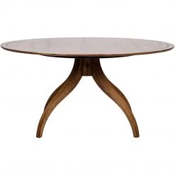 Noir Furniture Vera Dining Table, Dark Walnut