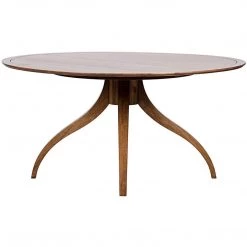 Noir Furniture Vera Dining Table, Dark Walnut