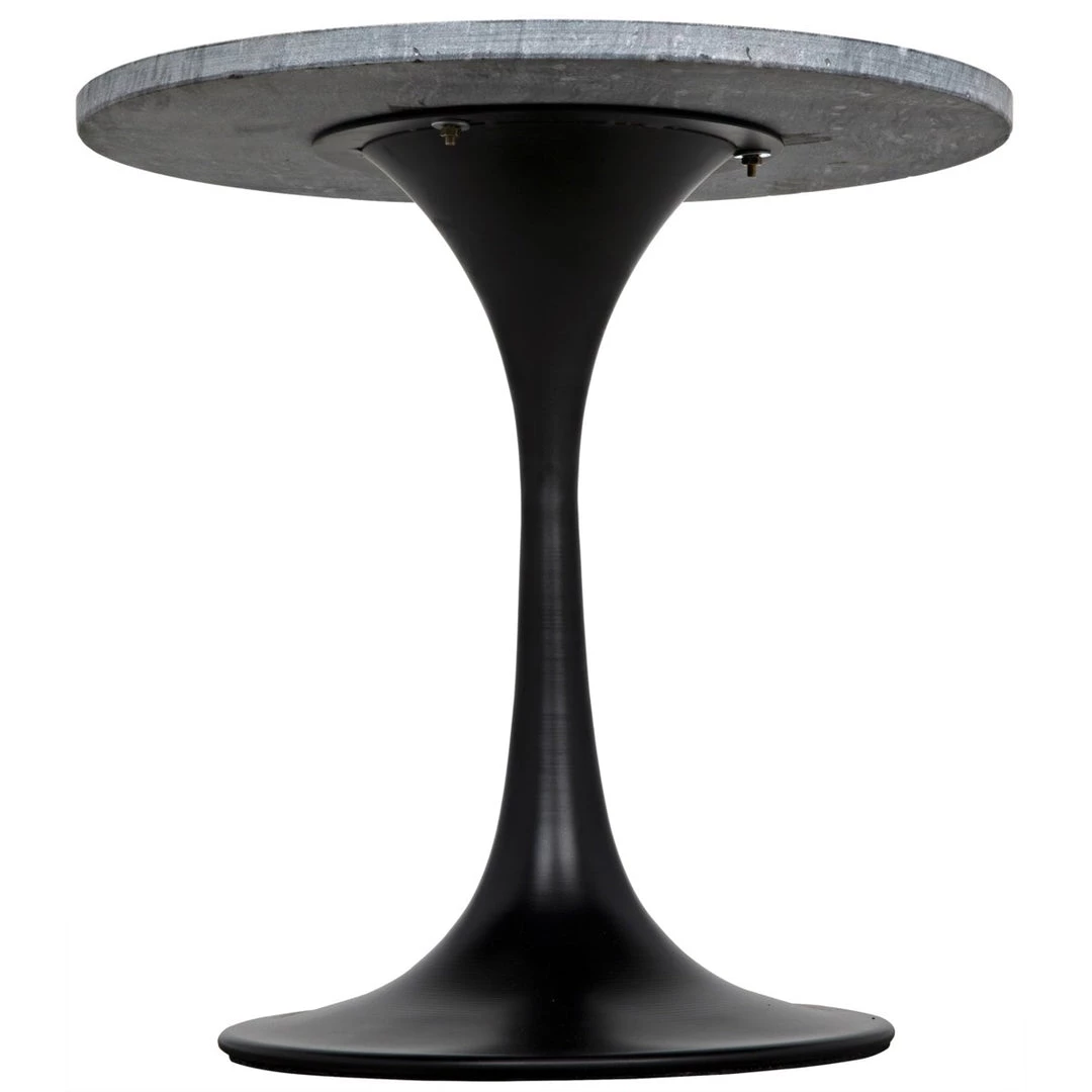 Noir Furniture Laredo 20" Table, Black Stone Top