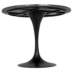 Accent Tables Noir Furniture Laredo 36" Bistro Table With Black Stone Top