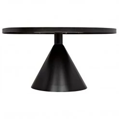 Noir Furniture Cone Dining Table, Black Metal