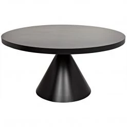 Noir Furniture Cone Dining Table, Black Metal