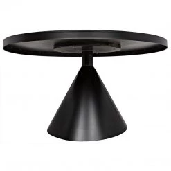 Noir Furniture Cone Dining Table, Black Metal