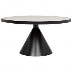 Noir Furniture Cone Dining Table, Black Metal