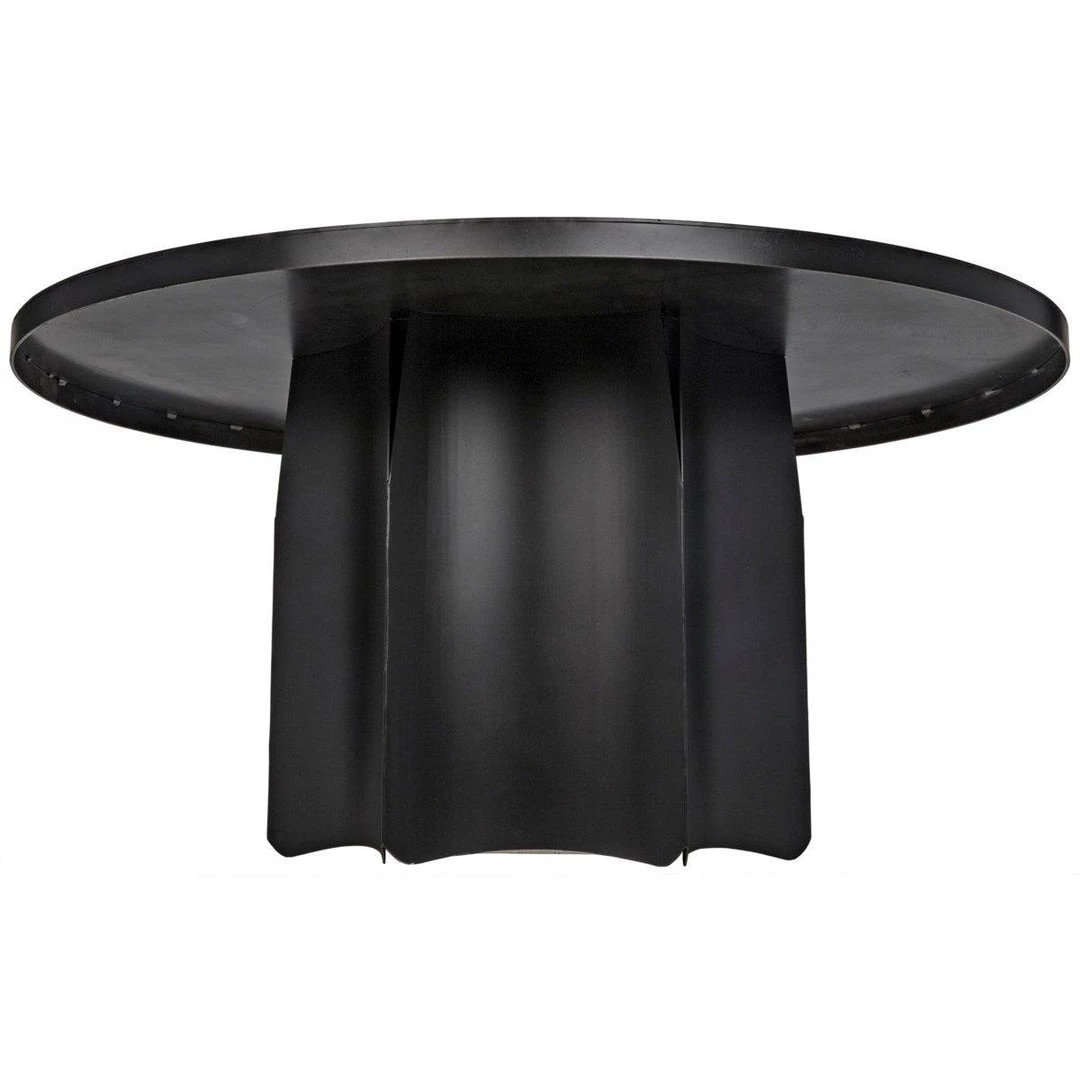 Dining Tables Noir Furniture Rome Dining Table, Black Metal