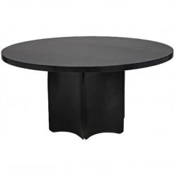 Dining Tables Noir Furniture Rome Dining Table, Black Metal
