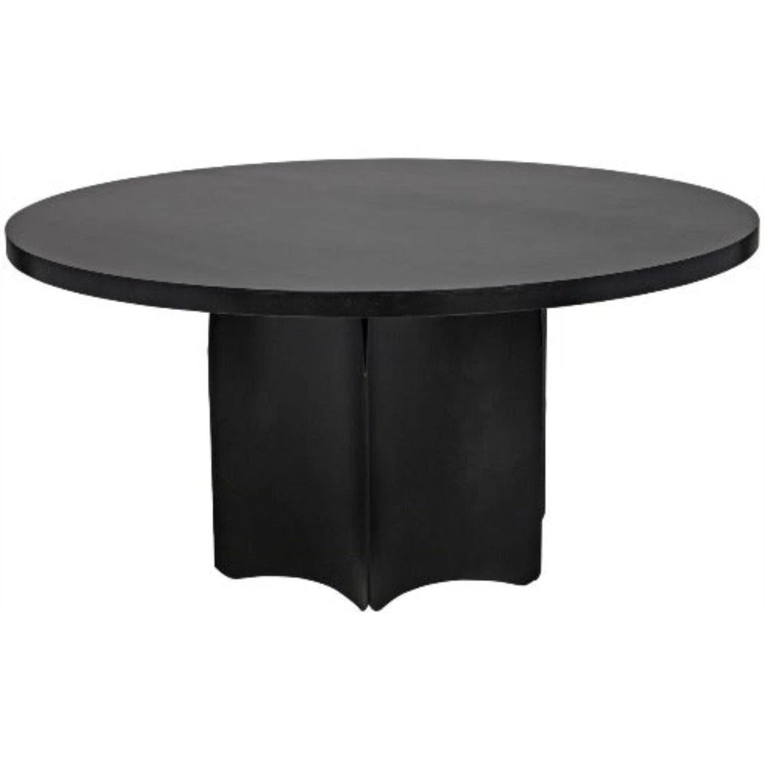 Dining Tables Noir Furniture Rome Dining Table, Black Metal