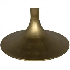 Noir Furniture Herno Table, Metal W/Brass Finished Base Dining Tables