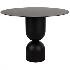 Noir Furniture Noir Wanda Dining Table, Black Metal Dining Tables
