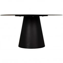 Noir Furniture Noir Vesuvius Dining Table, Black Metal Dining Tables
