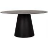 Noir Furniture Noir Vesuvius Dining Table, Black Metal Dining Tables