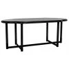 Dining Tables Noir Furniture Charles Dining Table, Pale Finish W/Metal Base