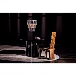 Noir Furniture Noir Column Dining Table, Black Steel Dining Tables